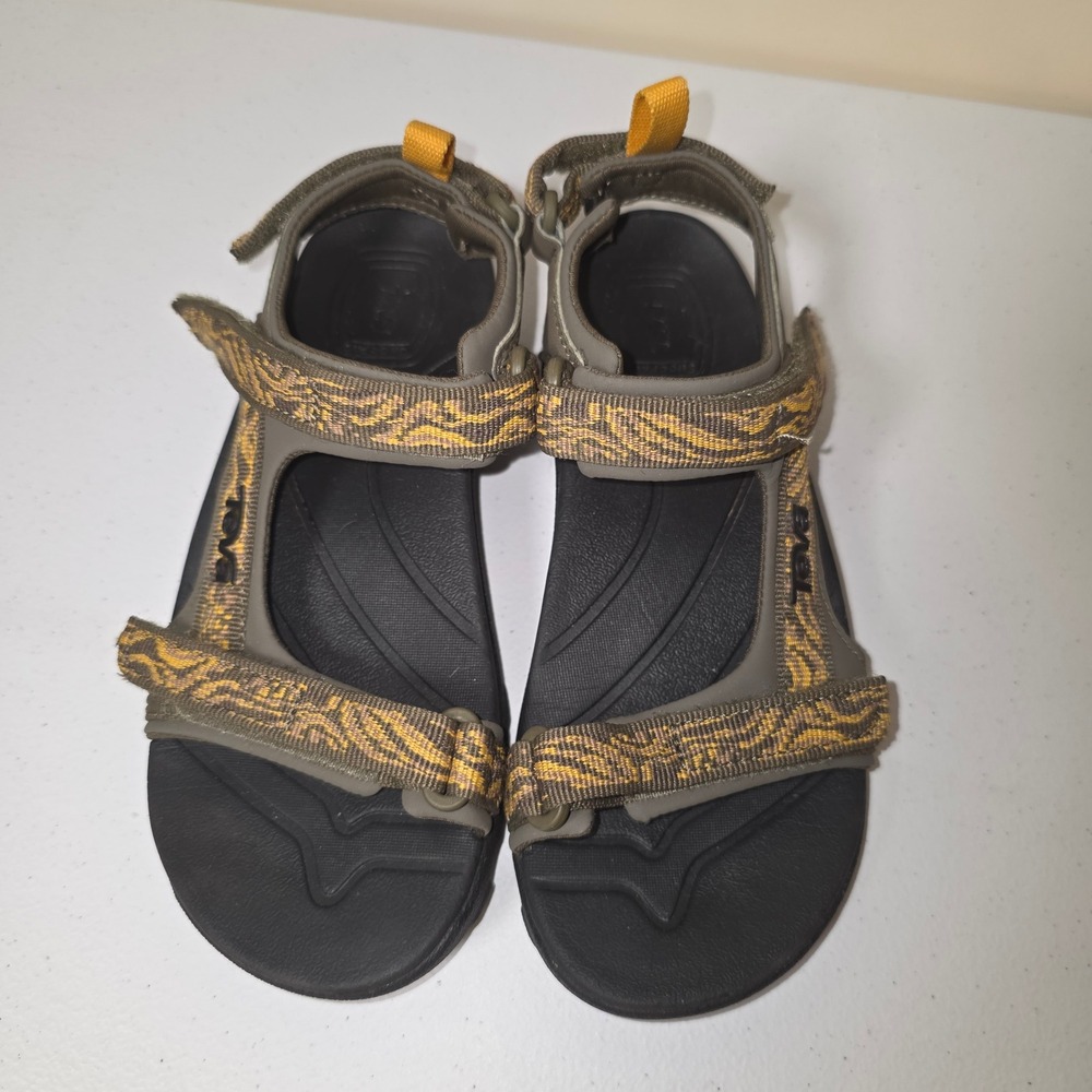 Teva Kids Hurricane XLT2 Sandals Olive Green Mustard Yellow Size 2 1093489C